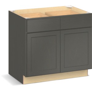 RELIABILT Parkstone II Base Cabinet, Slate Stained, 36" W, 2 Doors 2 Drawers, Fully Assembled, ADA - 641082 | Lowe's Pro Supply